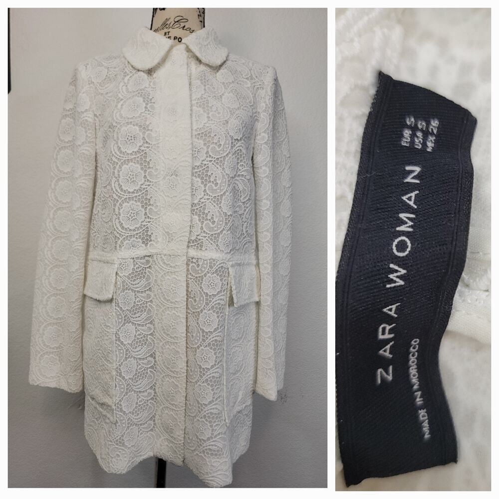 Zara White Lace Coat